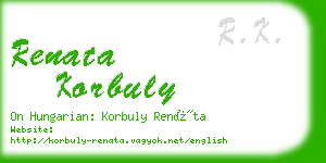 renata korbuly business card